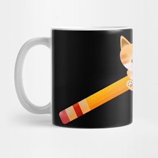 Cat mischief with pencils Mug